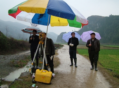 沿河洋溪坝洼地排涝野外勘测